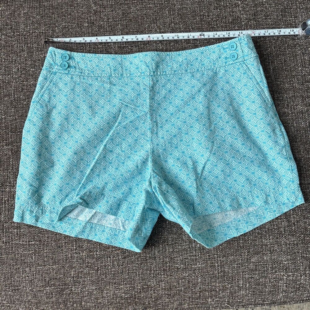 Women’s Talbots 55% Linen 45% Cotton Aqua summer Shorts Size 8